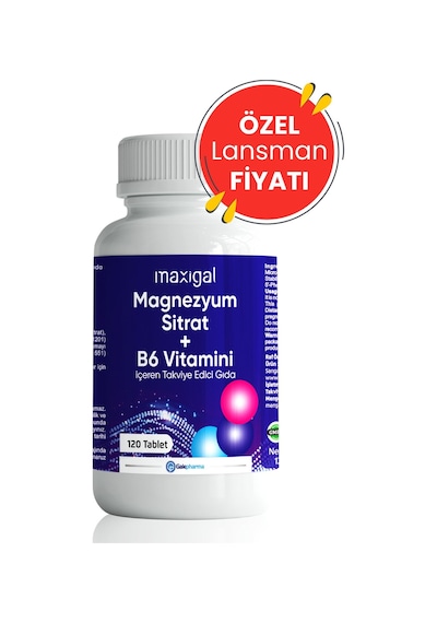 Magnezyum Sitrat Ve B6 Vitamini Takviye Edici Gıda