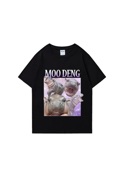Flood Of Style Moo Deng Kabarık Domuz Tayland'da Bebek Komik Meme T-shirt Erkek Kadın Kawaii Streetwear T-sh Siyah Flood Of Style Moo Deng Kabarık Domuz Tayland'da Bebek Komik Meme T-shirt Erkek Kadın Kawaii Streetwear T-sh Siyah