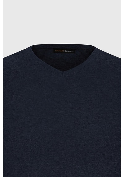 AC&Co / Altınyıldız Classics Erkek Lacivertvert Slim Fit Dar Kesim V Yaka 2'Li Tişört Paketi Et4820200031LacxXL Lacivert AC&Co / Altınyıldız Classics Erkek Lacivertvert Slim Fit Dar Kesim V Yaka 2'Li Tişört Paketi Et4820200031LacxXL Lacivert