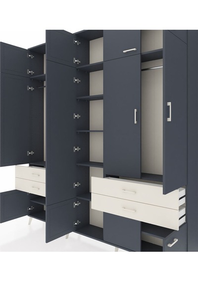 Arges Dolap 11 Raflı 4 Çekmeceli 2 Askılı 220x30x243 Antrasit-antrasit/aytaşı Antrasıt/aytası Arges Dolap 11 Raflı 4 Çekmeceli 2 Askılı 220x30x243 Antrasit-antrasit/aytaşı Antrasıt/aytası