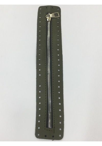 Karantuhafiye Derili Fermuar / Çanta Fermuarı / Kapak Fermuar 30 Cm Haki Yeşil Haki Yeşil