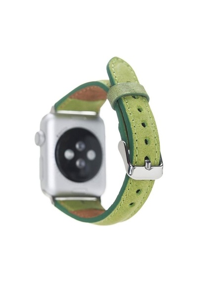Bouletta Apple Watch Uyumlu Deri Kordon 38-40-41Mm Slim G16 Yeşil