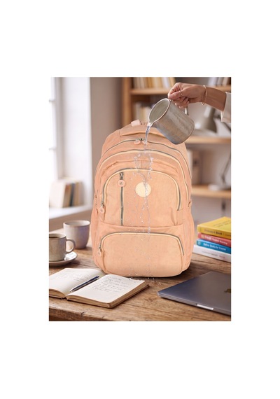 Unisex Su Geçirmez Çok Bölmeli Krinkıl Kumaş Okul Çantası Laptop Çantası Yavru Ağzı Yavru Ağzı