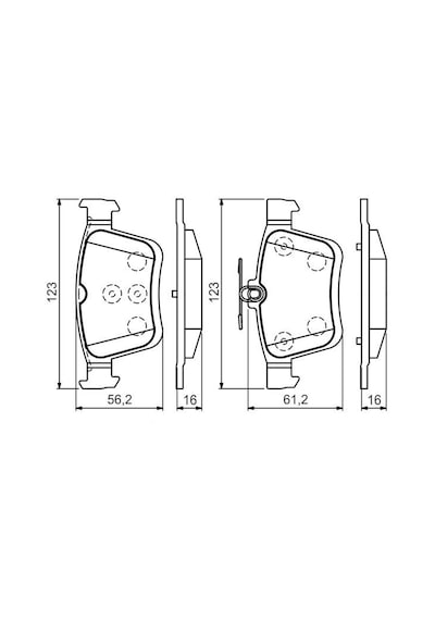 Volkswagen Golf 7 2012 - 2019 Arka Fren Balata Takımı - Bosch