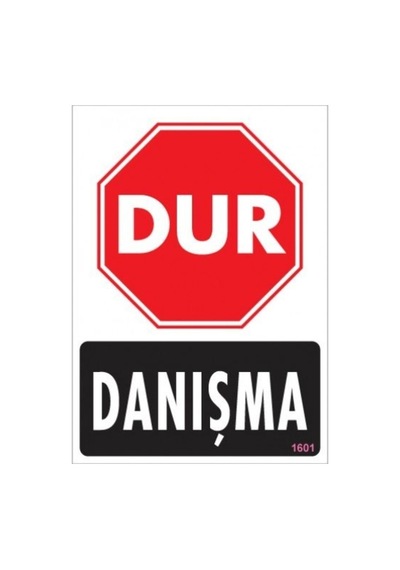 Pvc Levha Quot;Dur Danışmaquot; 25*35 Cm