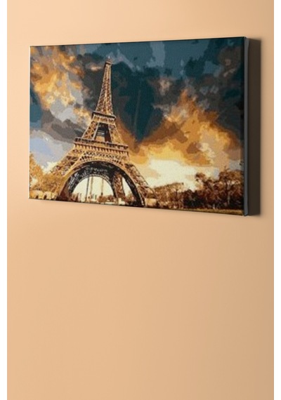 Webstyle Sayılarla Boyama Seti Kasnaklı Eyfel 60 X 75 Cm