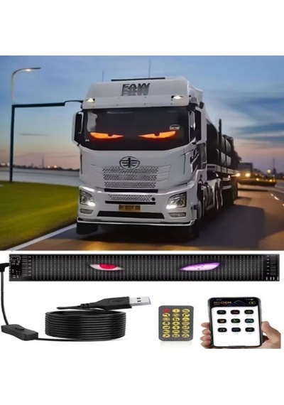 Kişiselleştirilebilir Matrix Car Led Ekran 60x12cm