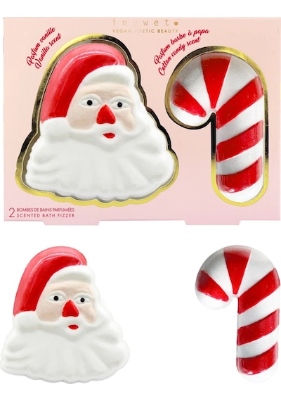 Inuwet Noel Baba Ve Baston Şeker Şeklinde 2'li Banyo Bombası Seti Fresh