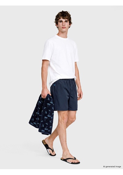 Lcw Swımwear İndigo Kısa Boy Erkek Deniz Şortu