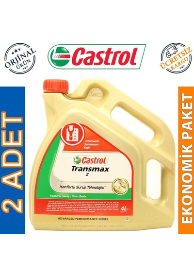 Castrol Transmax Z Sentetik Otomatik Şanzıman Yağı 2 x 4 L