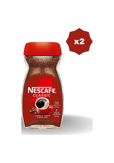 Nestle Nescafe Classic Cam 200 Gr - 2 Adet Granül