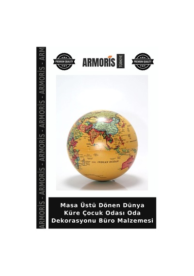 Masa Üstü Dönen Dünya Küre Çocuk Odası Oda Dekorasyonu Büro Malzemesi