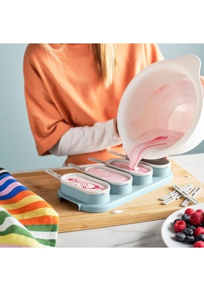 Ikea Uppfylld Dondurma Kalıbı, Açık Turkuaz-açık Gri, 4 Adet