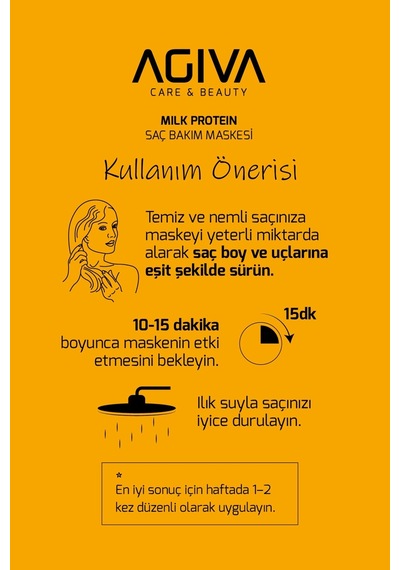 Milk Protein Kuru Ve Yıpranmış Saçlar İçin Saç Maskesi Agiva Care & Beauty Amino Complex