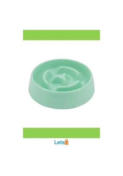 Mikopet Yavaş Mama Yeme Kabı 775 Ml. Plastik Tasarım Çok Renkli
