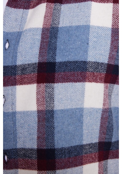 Tudors Erkek Slim Fit Dar Kesim Kareli Kışlık Oduncu Gömlek-42207 Mavi Tudors Erkek Slim Fit Dar Kesim Kareli Kışlık Oduncu Gömlek-42207 Mavi