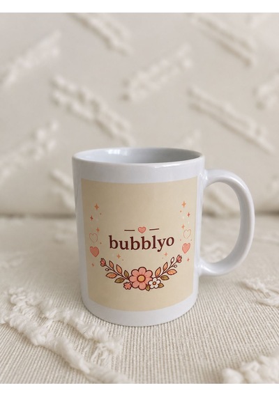 Dudu Bubu Figür Desenli Kupa Bardak Açık Beyaz