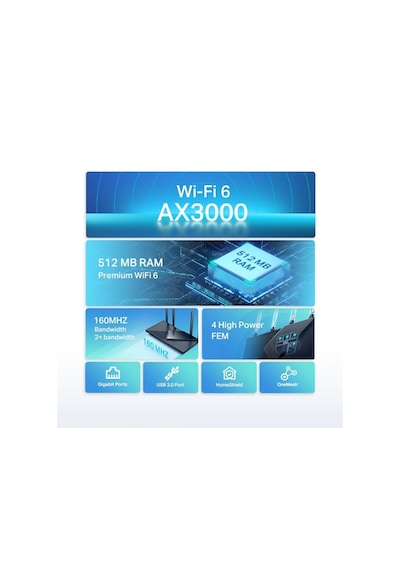 Tp Lınk Archer Ax55 Ax3000 Dual Band Gıgabıt Wıfı 6 Router