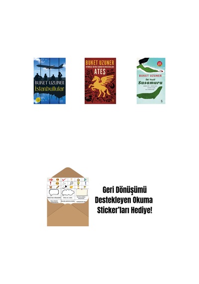 İstanbullular + Uyumsuz Defne Kaman'ın Maceraları - Ateş + İki Yeşil Su Susamuru Midi Boy + Okuma Sticker'ları