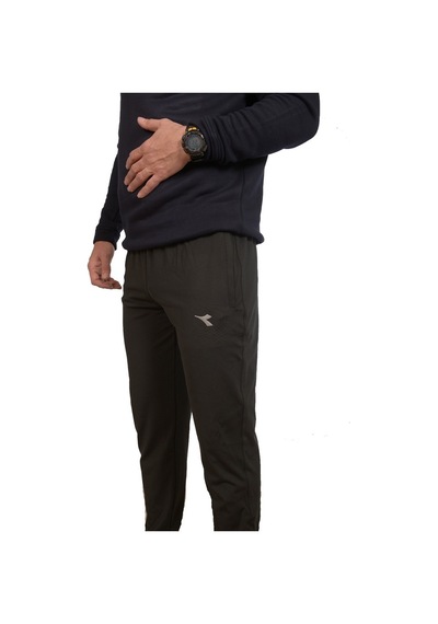 Diadora Mundial 21 Erkek Likralı Siyah Eşofman Altı Çok Renkli