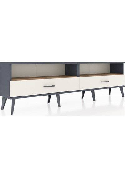 Arges Tv Ünitesi 2 Raflı 2 Çekmeceli 176x30x51 Antrasit-çam/aytaşı Atlas Çam/aytası Arges Tv Ünitesi 2 Raflı 2 Çekmeceli 176x30x51 Antrasit-çam/aytaşı Atlas Çam/aytası