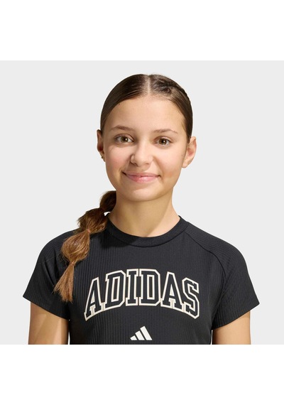 Adidas Sport Seasonals Collegiate Typography Çocuk Siyah Tişört Ks5123