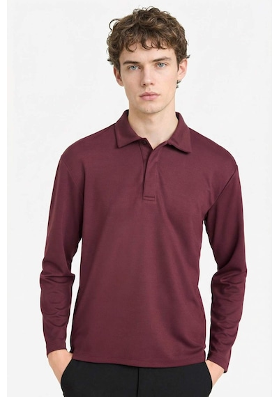 Defacto Regular Fıt Polo Yaka Sweatshirt G8111ax25wnbr464 Bordo-br464