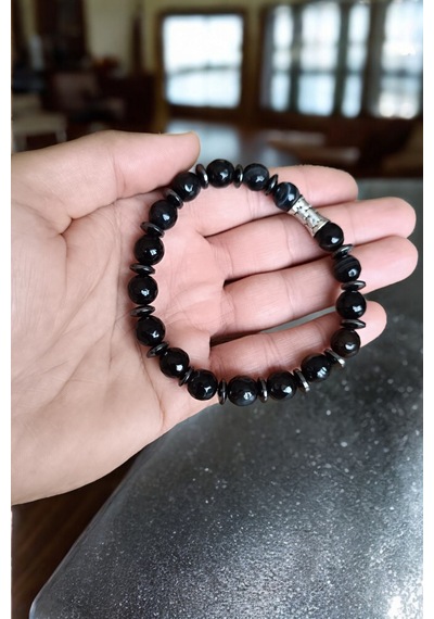 Akik Bileklik Büyük Boy Faset Kesim Akik Taşı Bileklik 10mm Akik Bileklik Akik Bileklik