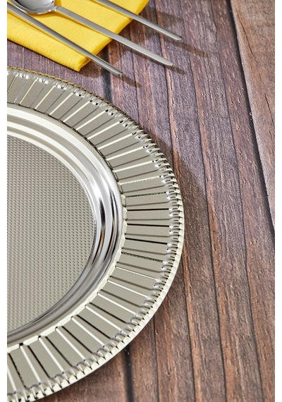Cooker 33 Cm Metal Sunumluk Supla Ckr4593 Gümüş