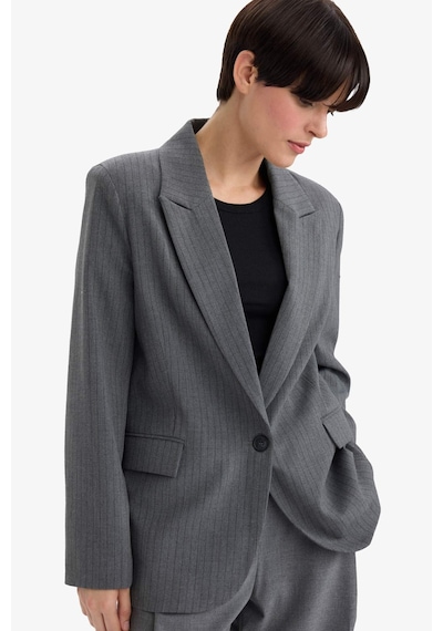 Defacto Regular Fit Düğmeli Blazer Ceket F9465ax25augr93 Gri