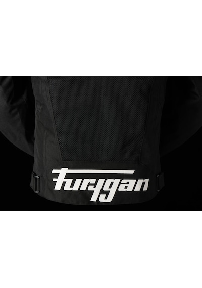 Furygan Atom Vented Evo Yazlık Korumalı Erkek Ceketi Siyah Beyaz S