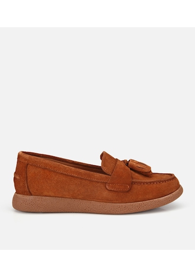 Hotiç Kadın Süet Deri Taba Püskül Detaylı Günlük Loafer 01ayh320530a370 01ayh320530a370