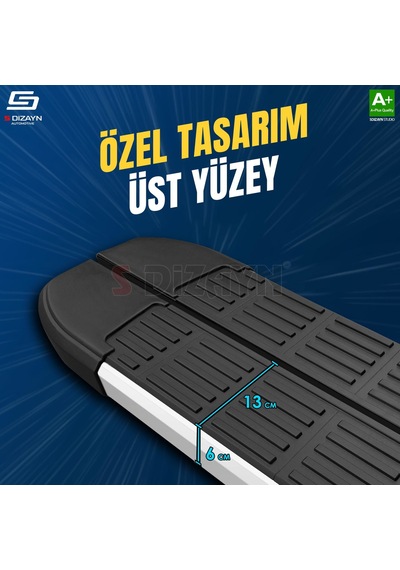 S-dizayn Fiat Doblo 3 S-line Aluminyum Yan Basamak 203 Cm 2023 Üzeri