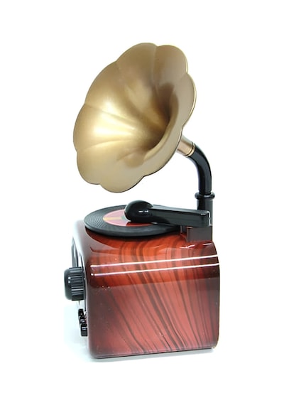 Gramofon Müzik Kutusu Ekru