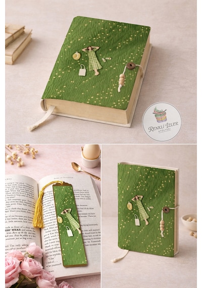 Kitap Kılıfı Ve Metal Kitap Ayracı Seti Huzurlu Uyku