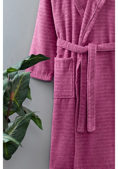 Eponj Home Kapüşonlu Bornoz Doğa Mürdüm 3xl Mürdüm