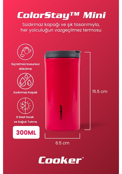 Cooker Colorstay Mini 300 Ml Paslanmaz Çelik Bardak Termos Ckr2101 50871013