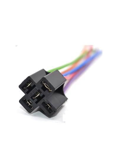 Mini Röle Soketi 4 - 5 Fişli Bakır Kablolu Pirinç Terminalli 1.50Mm Kablo-5 Fiş
