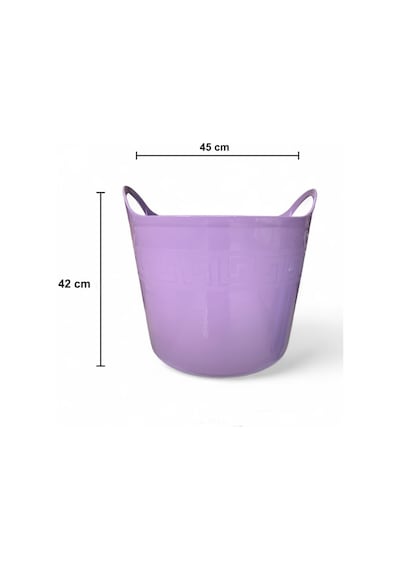 Esnek Plastik Kova 42 Litre Oyuncak Ve Çamaşır Sepeti - Mor