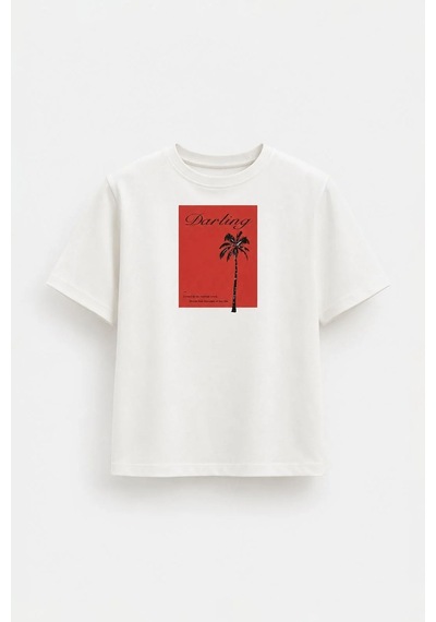 Suud Collection Ekru Darling Basic Tişört