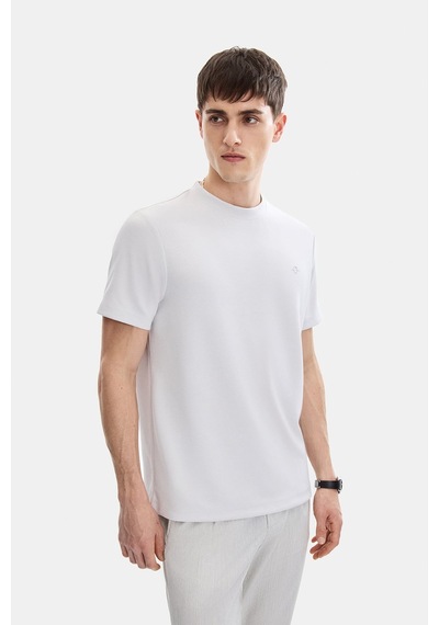 Backandbond Gri Regular Fit Bisiklet Yaka Basic Tişört