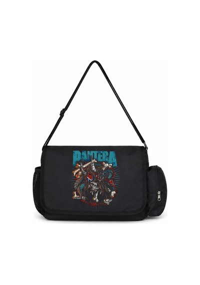 Sevbano Pantera Rock Metal Müzik Grubu Baskılı Unisex Okul, Spor, Ofis Ço Siyah