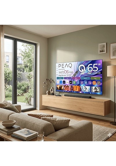 Peaq 65Q90 65" QLED Smart TV Webos İşletim Sistemli Dahili Uydu Alıcılı 4K UHD TV
