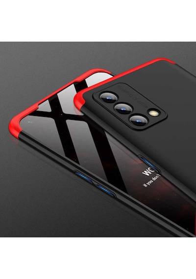 Oppo A74 4g Kılıf Zore Ays Kapak Siyah-Gri