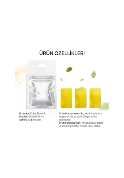 Ubpet Akıllı Kedi Tuvaletleri Koku Giderici Jel Odor Eliminator Ferahlatıcı 3 Lü Paket, Sarı