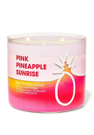 Pink Pineapple Sunrise Büyük Mum 411 G Beyaz