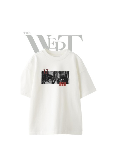 Thewert Xxxtentacion 17 Tasarım Baskılı Ünisex Beyaz Oversize T-shirt