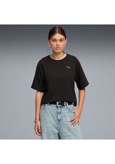 Puma Ess Elevated Tee Kadın Siyah Tişört 69181301