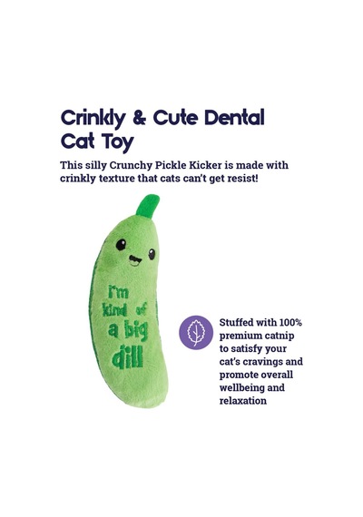 Crunch Pickle Kicker Dental Catnipli Kedi Çiğneme Oyuncağı - Diş Sağlığını Destekleyici