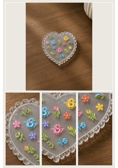 Nail Art Silikon Kalıp 3d Nail Art Desen Kalıbı, Tırnak Süsleme Desen Charm Tırnak Çarm 64